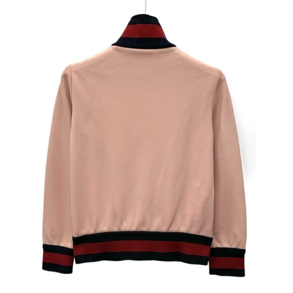 Gucci Pink Striped Collar XXS Zipper Jacket Long-Sleeved Made In Italy Polyester - Picture 7 of 7